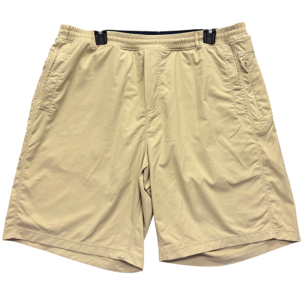 Birddogs Shorts Mens XXL Long Khaki Tan Athletic Golf Gym Activewear Training